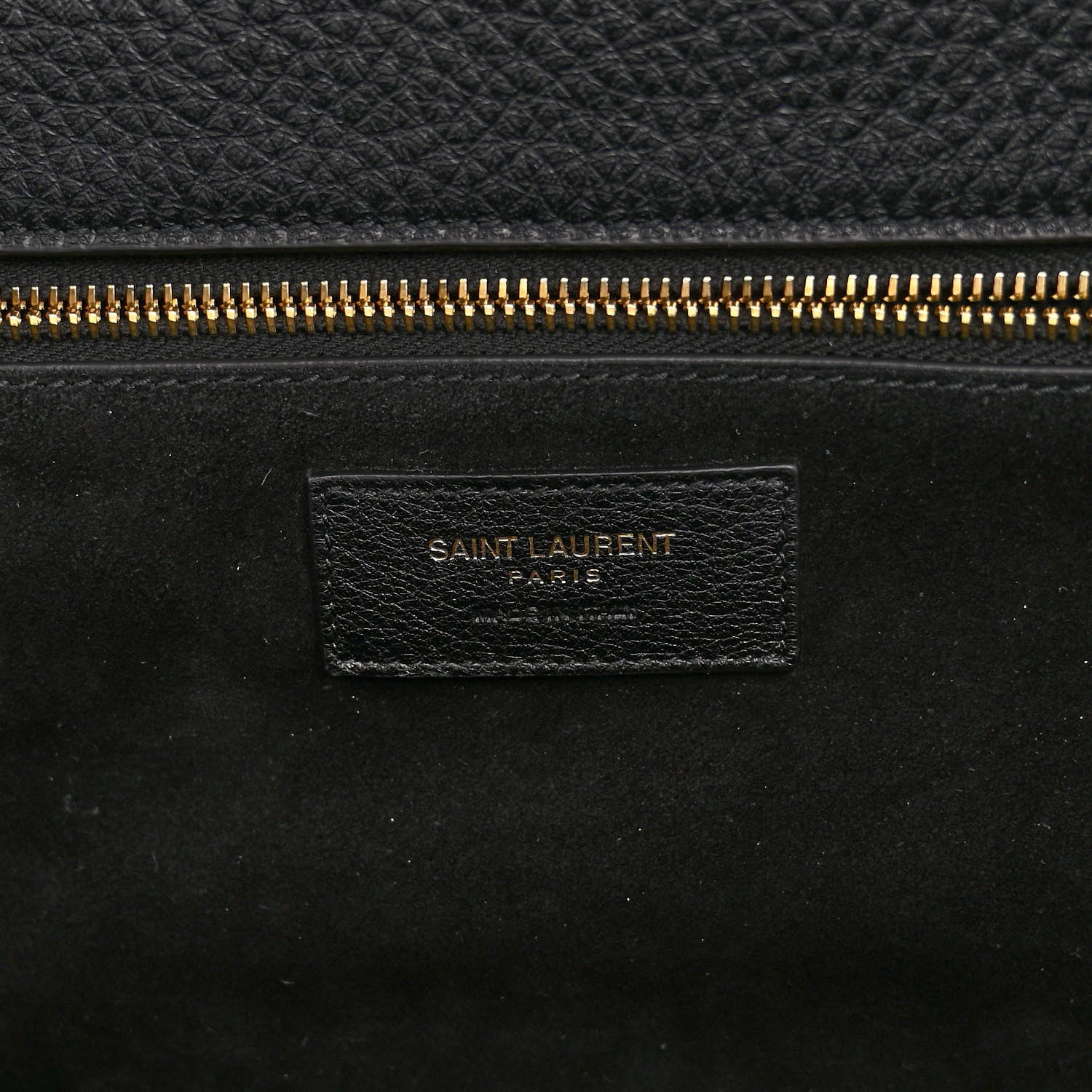 Saint Laurent Grained Deerskin Bea Tote Black 6 of 9