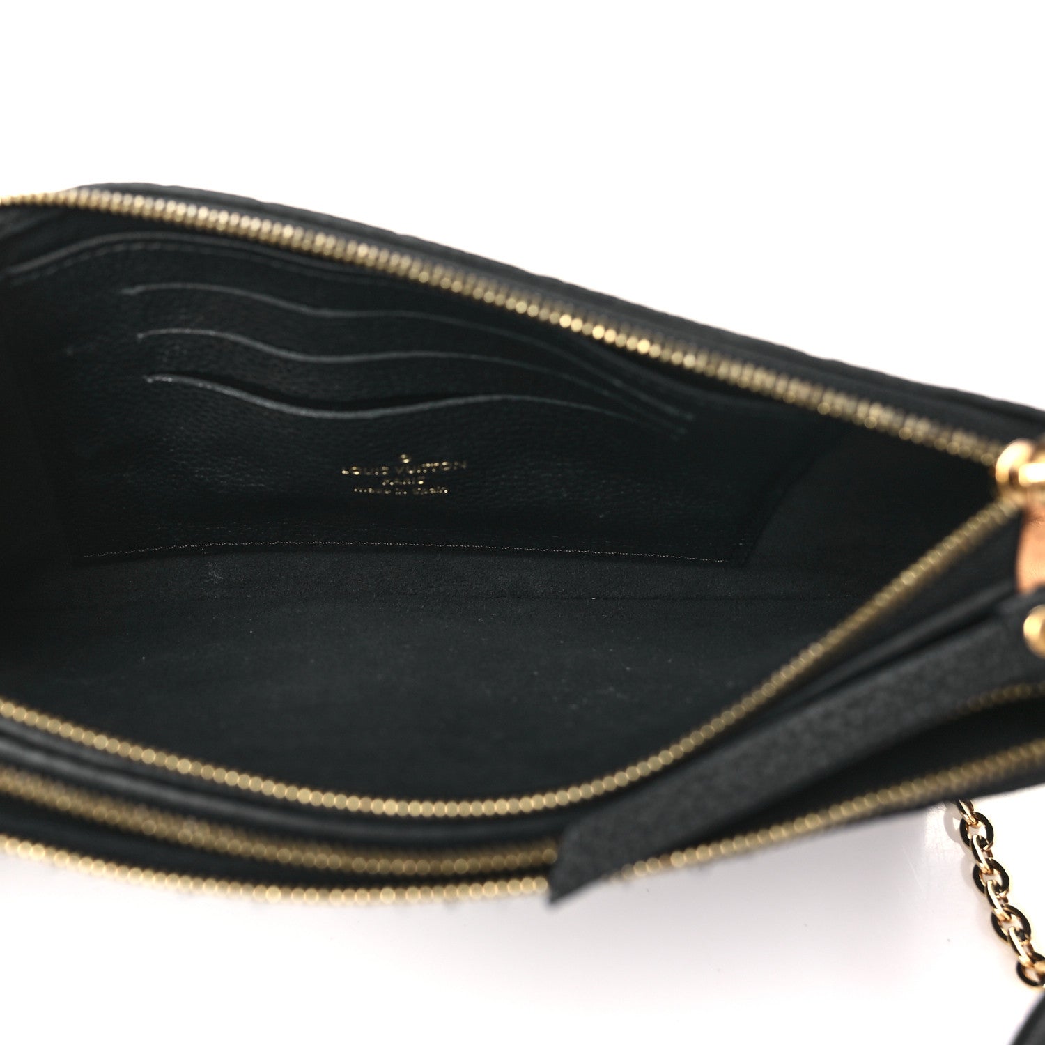 Louis Vuitton Empreinte Double Zip Pochette Black 5 of 10