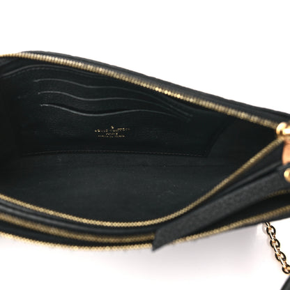 Louis Vuitton Empreinte Double Zip Pochette Black 5 of 10