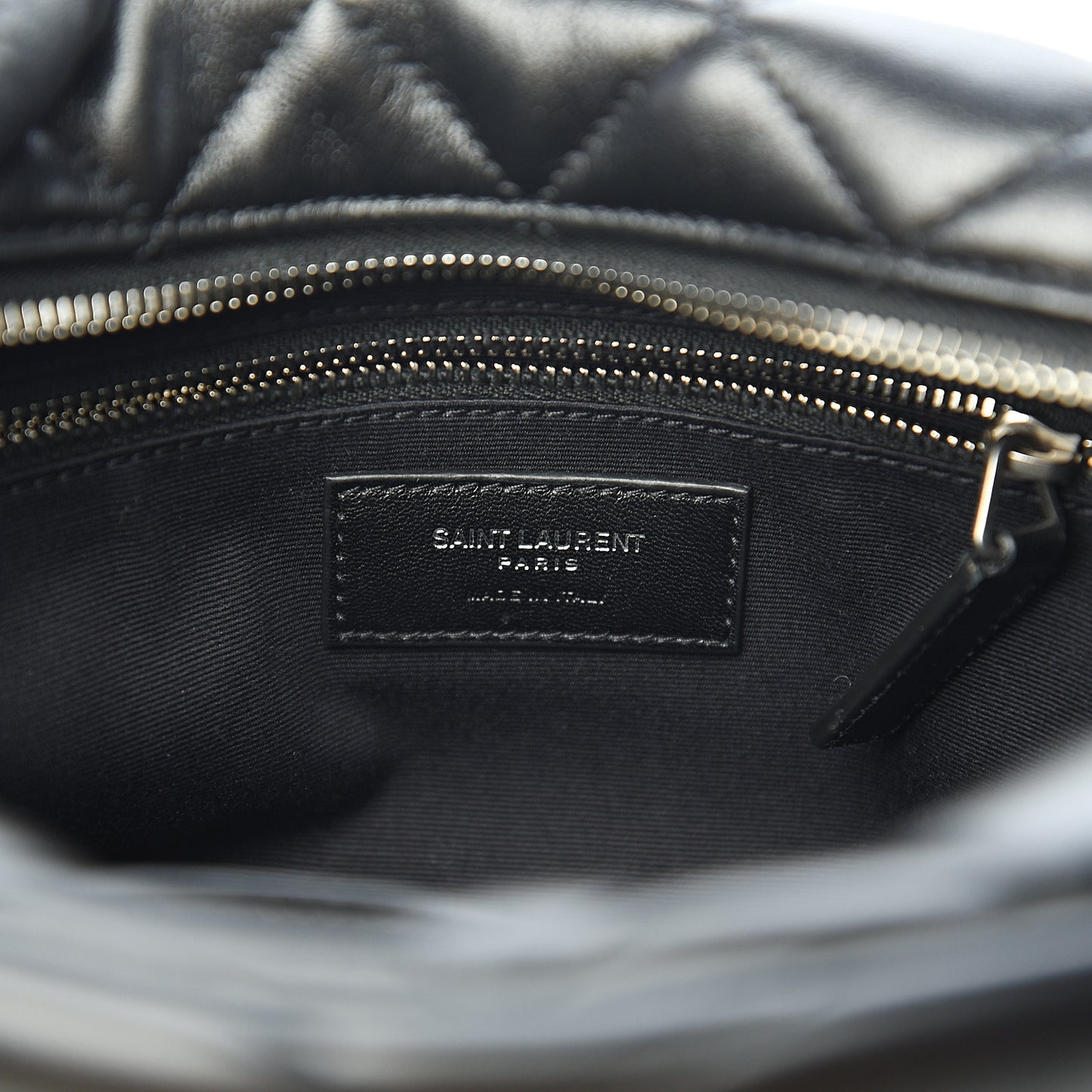 Calfskin Y Quilted Monogram Small Loulou Bowling Bag Black