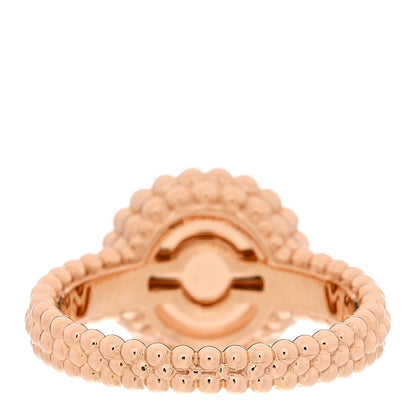 Van Cleef & Arpels 18K Rose Gold Carnelian Perlee Couleurs Ring 54 6.75 4 of 7