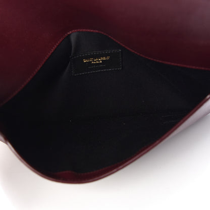 Saint Laurent Grain De Poudre Uptown Pouch Burgundy 5 of 7