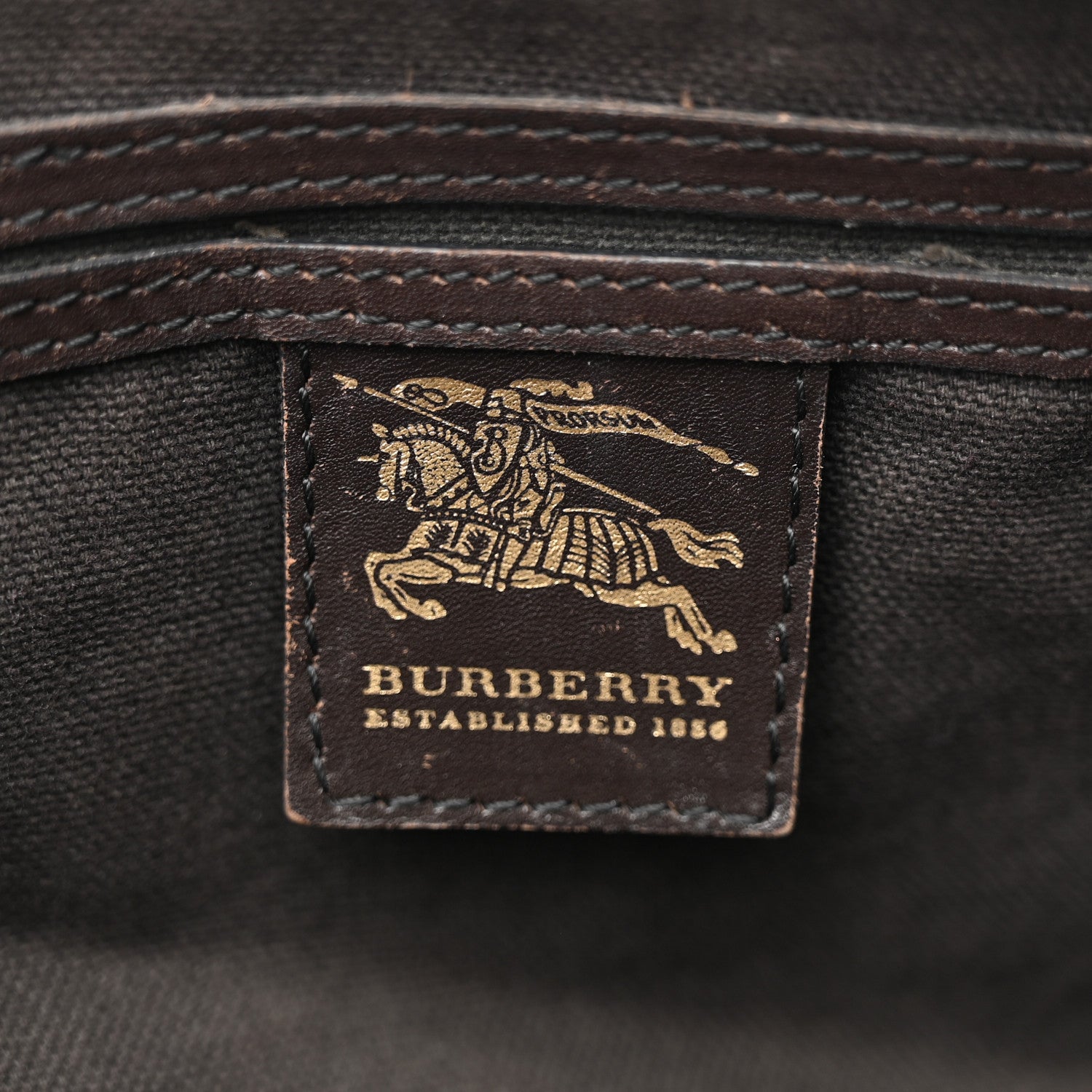 Burberry Haymarket Check Small Chester Bowling Bag Chocolate 6 of 17
