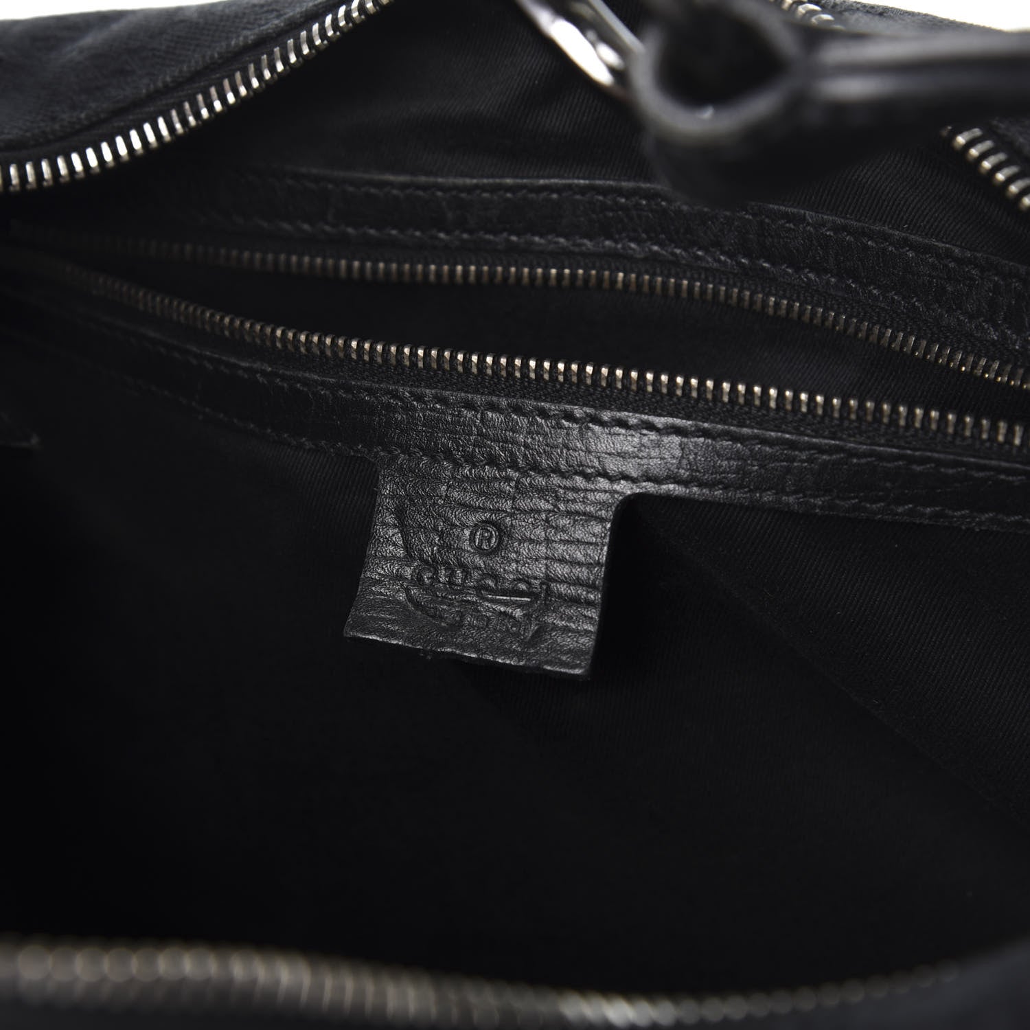 Gucci Monogram Large Horsebit Chain Hobo Black 6 of 10