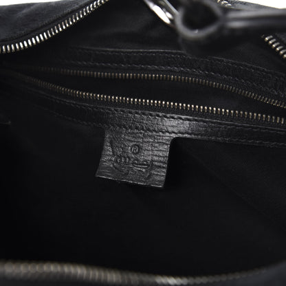 Gucci Monogram Large Horsebit Chain Hobo Black 6 of 10