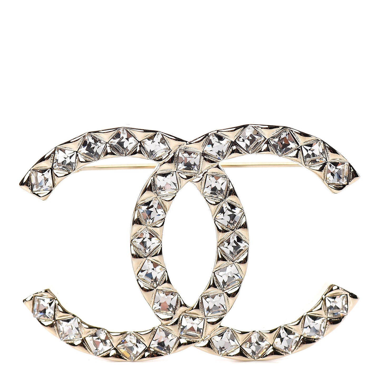 Baguette Crystal High Society CC Earrings Gold