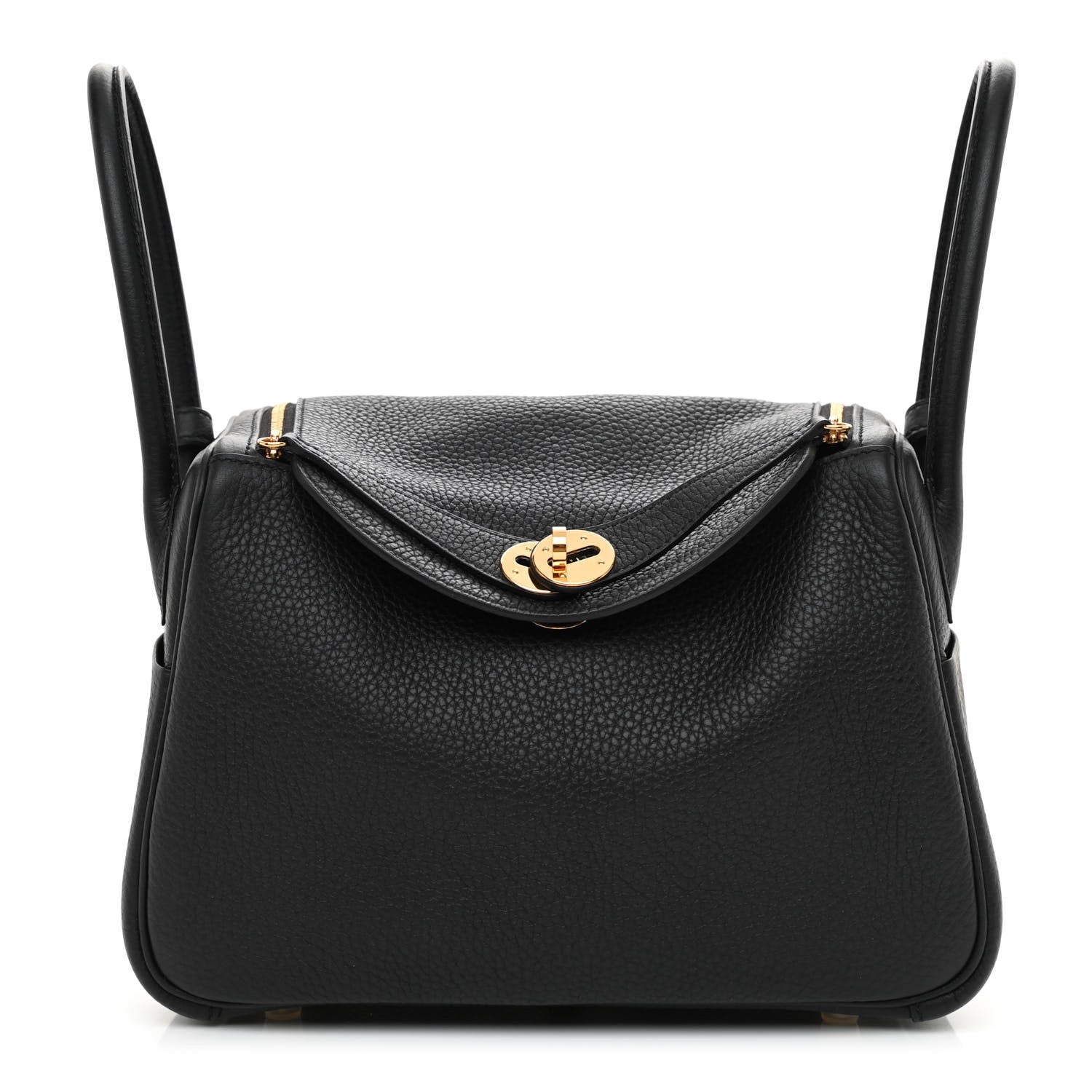Hermes Taurillon Clemence Lindy 26 Black 1 of 11
