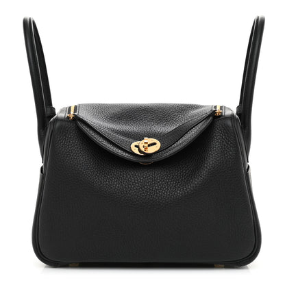 Hermes Taurillon Clemence Lindy 26 Black 1 of 11