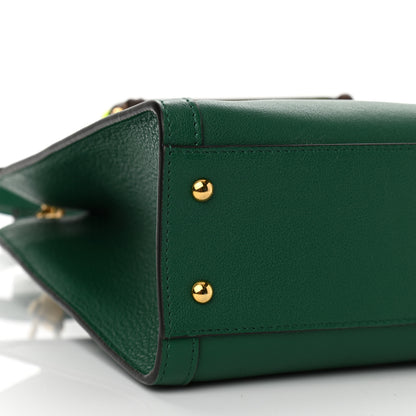 Gucci Wonka Grain Calfskin Small Diana Tote Bag Green Yellow Fluo 9 of 11