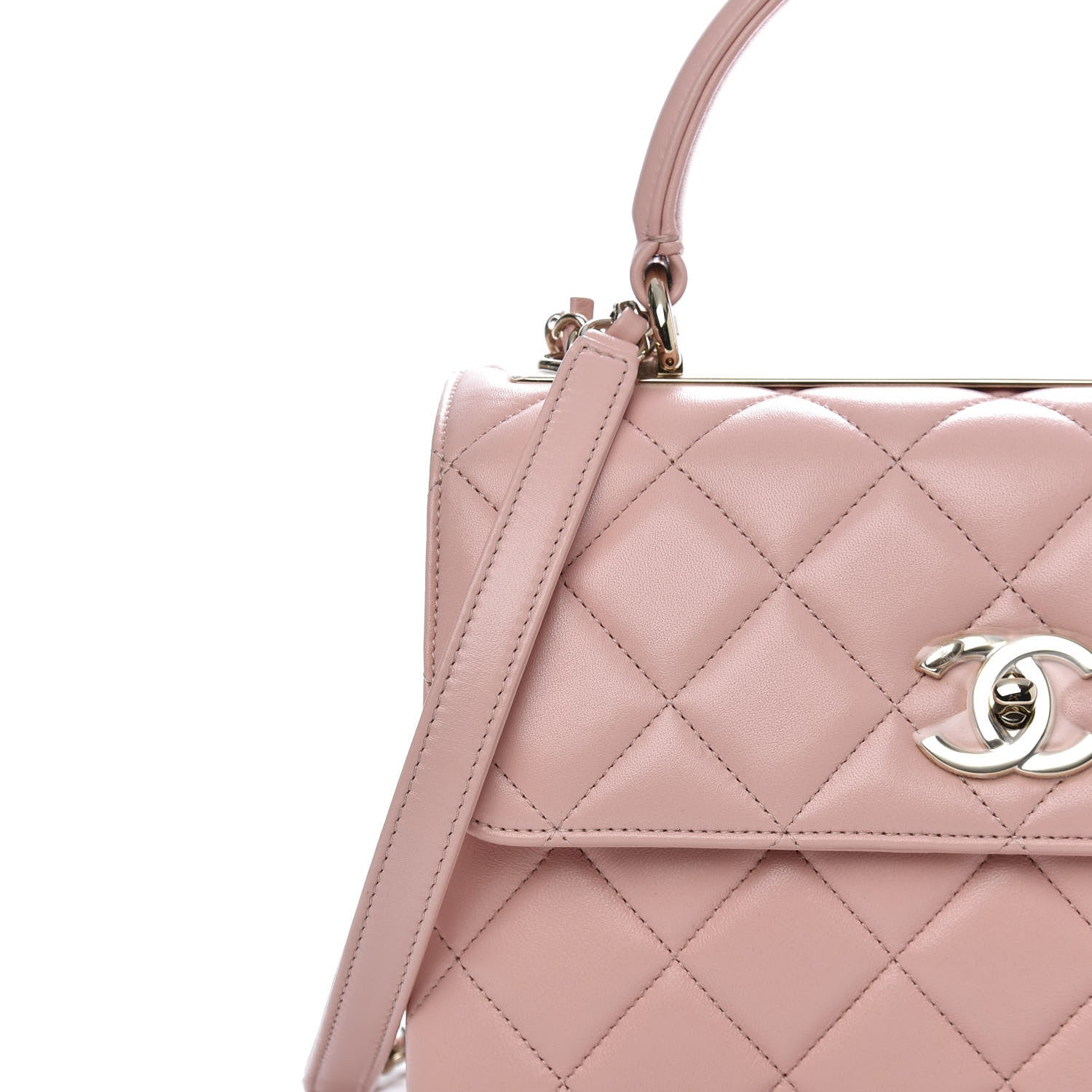 Chanel Lambskin Quilted Small Trendy CC Flap Dual Handle Bag Pink 10 of 13