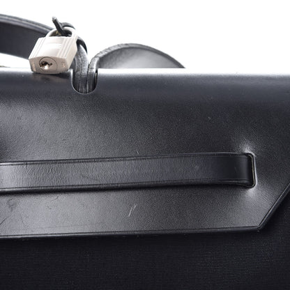 Hermes Toile Vache Calfskin Herbag 39 MM Black 13 of 22