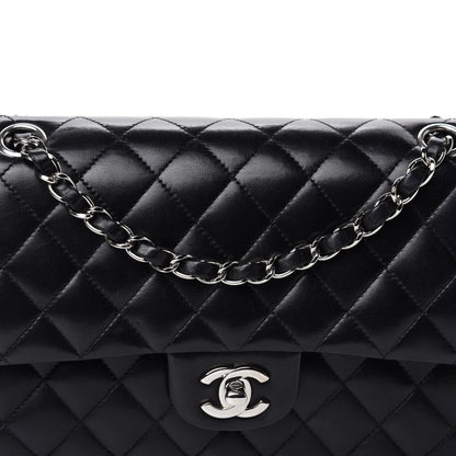 Chanel Lambskin Quilted Medium Double Flap Black 13 of 13