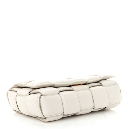 Bottega Veneta Lambskin Maxi Intreccio Padded Chain Cassette Crossbody Bag White 4 of 14