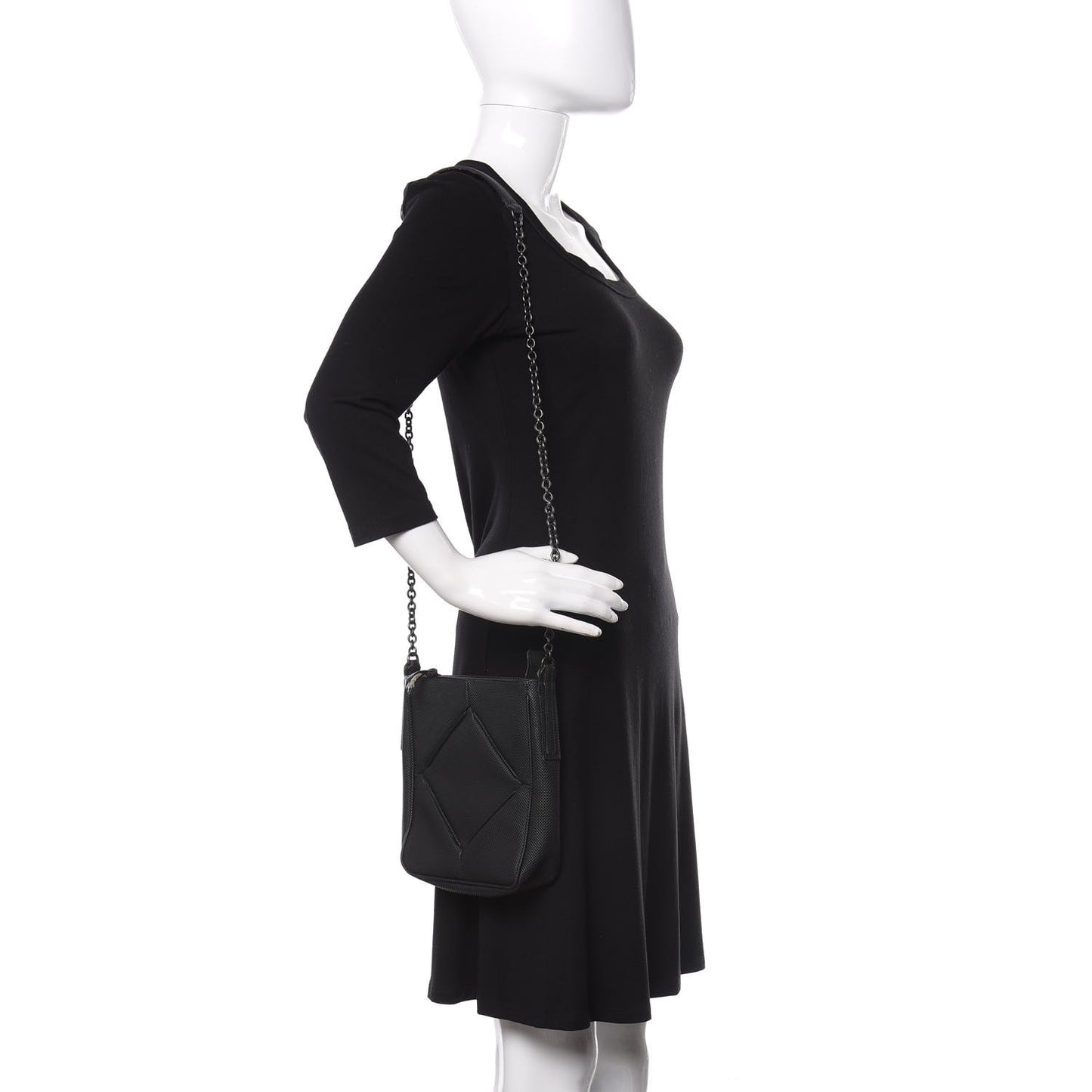 PVC Quilted Tote Black