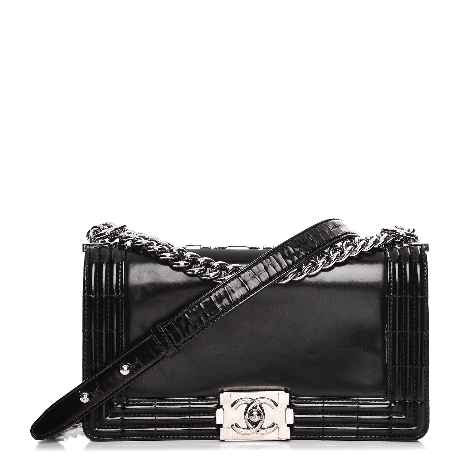 Chanel Glazed Calfskin Medium Boy Flap Black 1 of 13