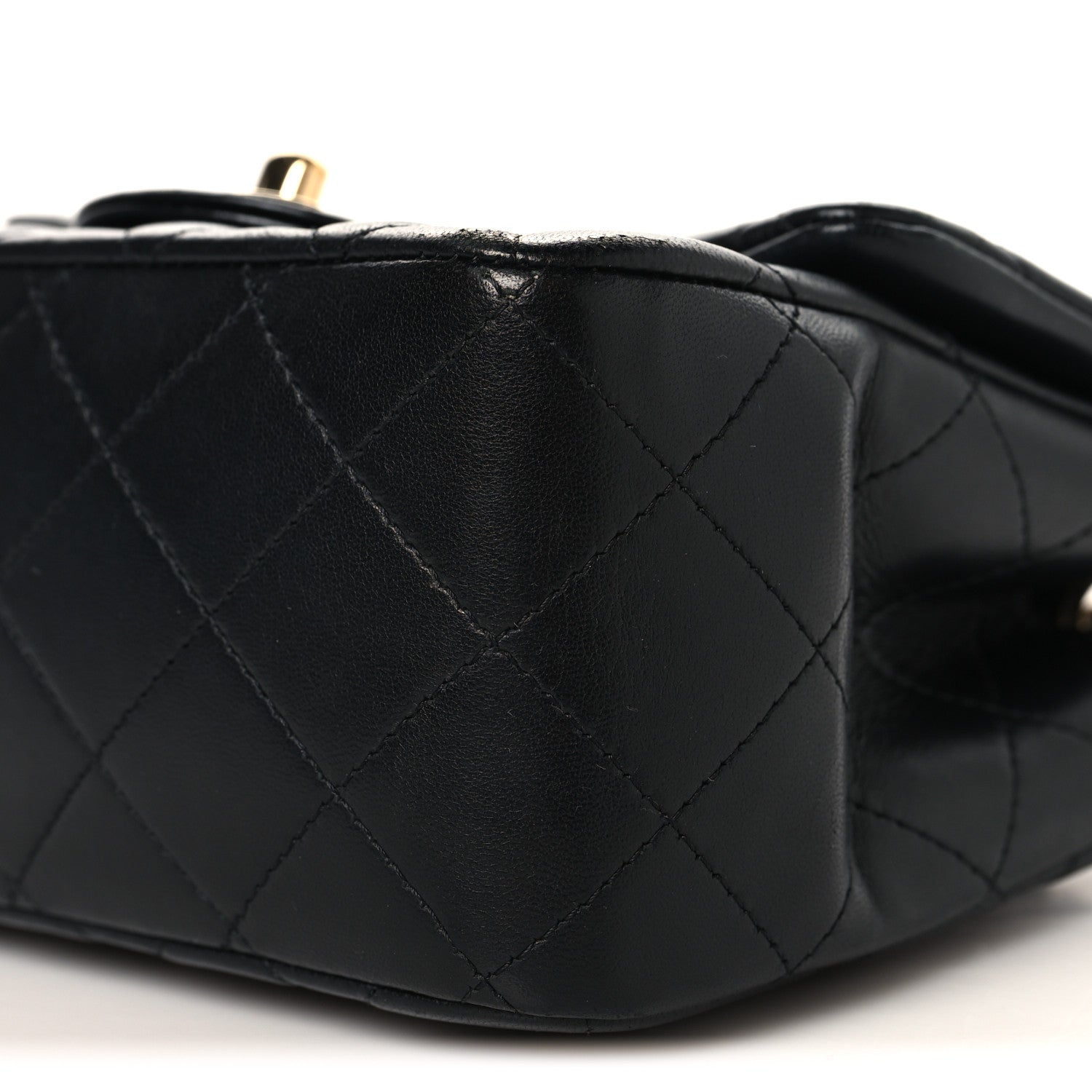 Chanel Lambskin Quilted Mini Square Flap Black 10 of 11