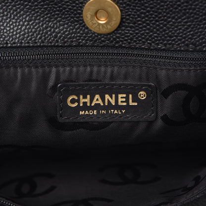 Chanel Caviar CC Stitched Small Tote Black 6 of 10
