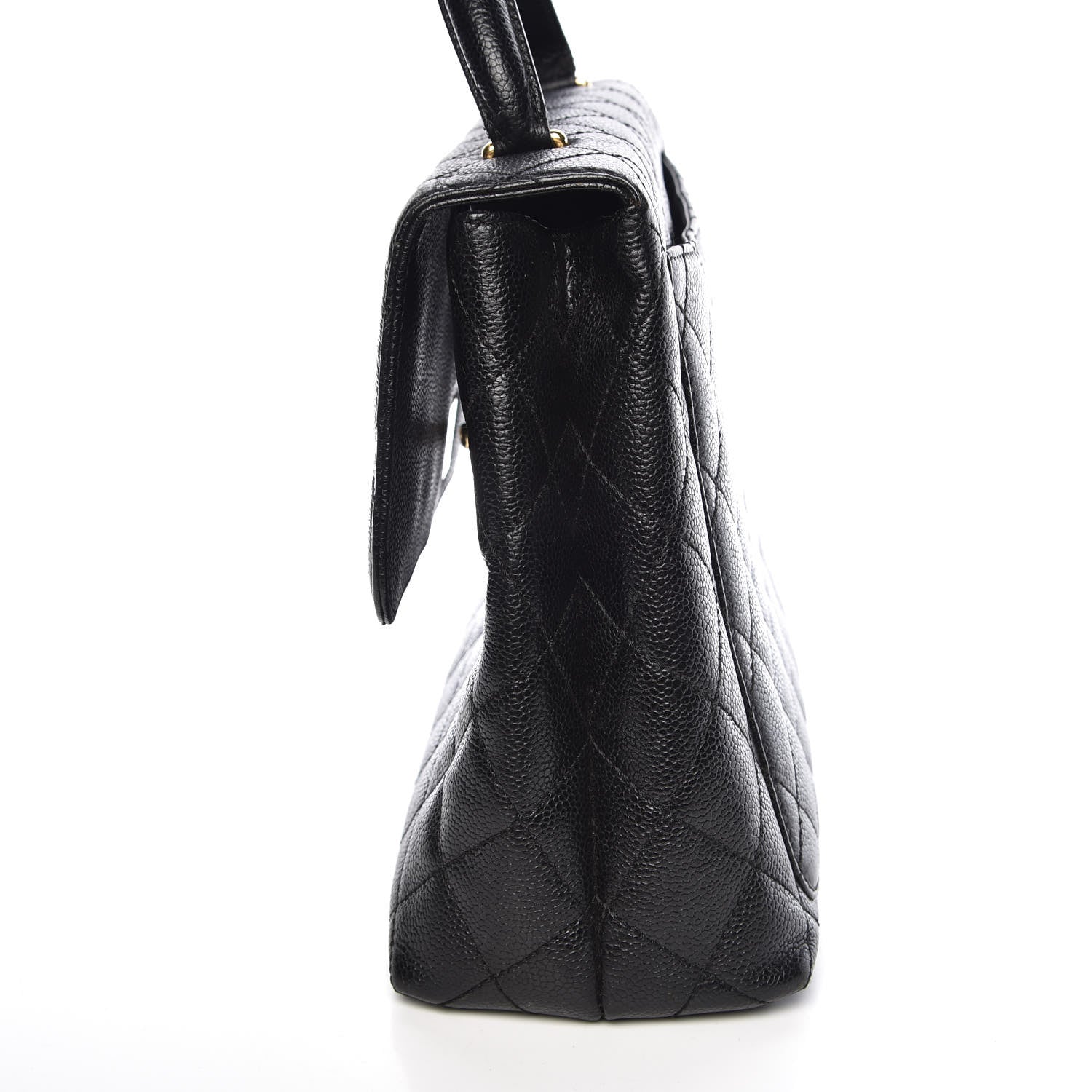 Chanel Caviar Quilted Jumbo Kelly Flap Black 10 of 17