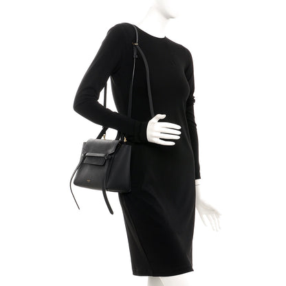 Celine Grained Calfskin Nano Belt Bag Black 2 of 10