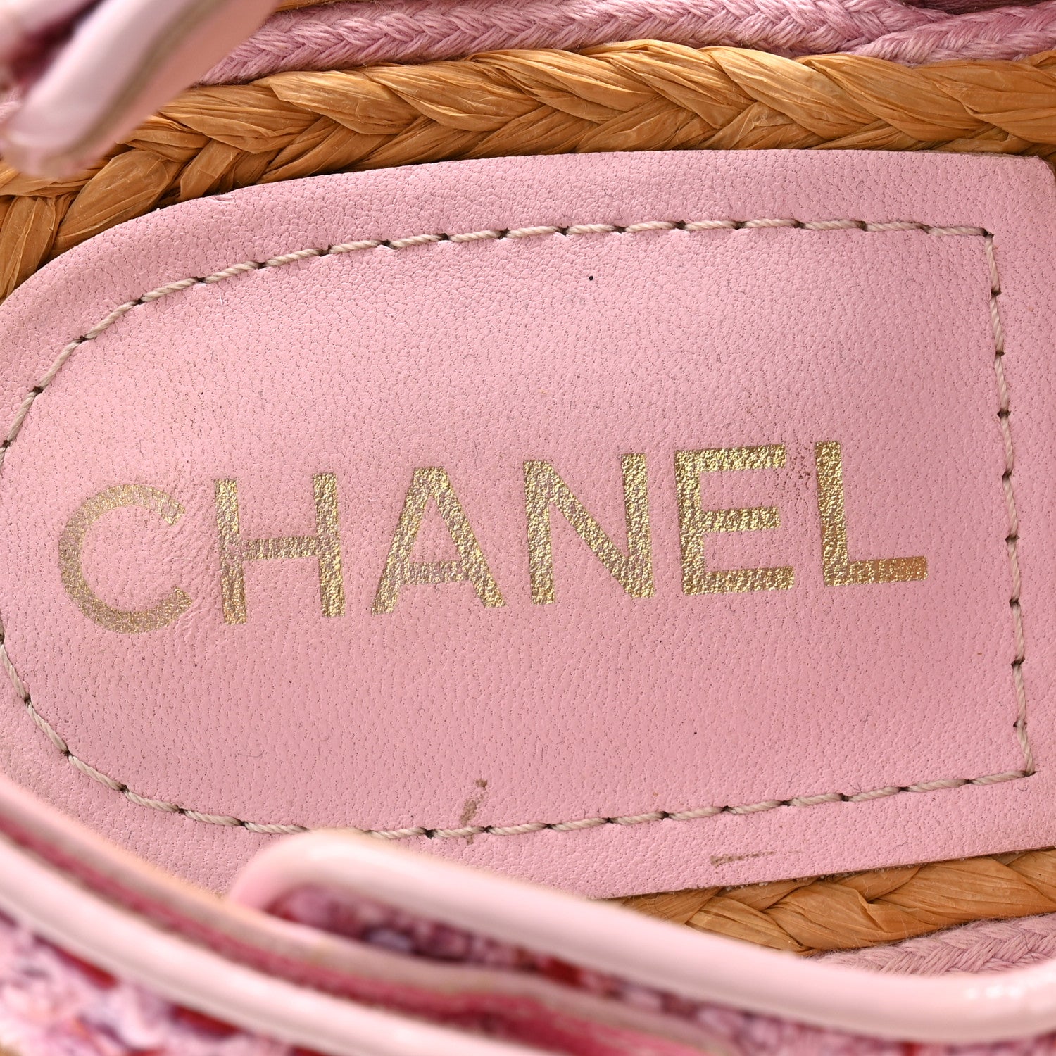 Chanel Tweed Patent Calfskin Velcro Dad Sandals 37.5 Pink Multicolor 6 of 14