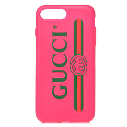 Gucci Rubber Print iPhone 7/8 Plus Case Pink 1 of 4