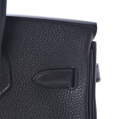 Hermes Togo Horseshoe Birkin 30 Black Etoupe 28 of 33