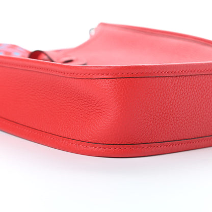 Hermes Taurillon Maurice Evelyne TPM Rouge De Coeur Bleu Du Nord 9 of 11