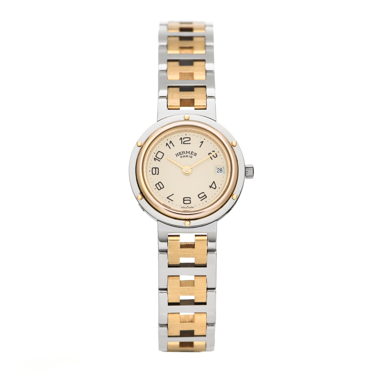 Stainless Steel 24mm Clipper Quartz Watch Gold