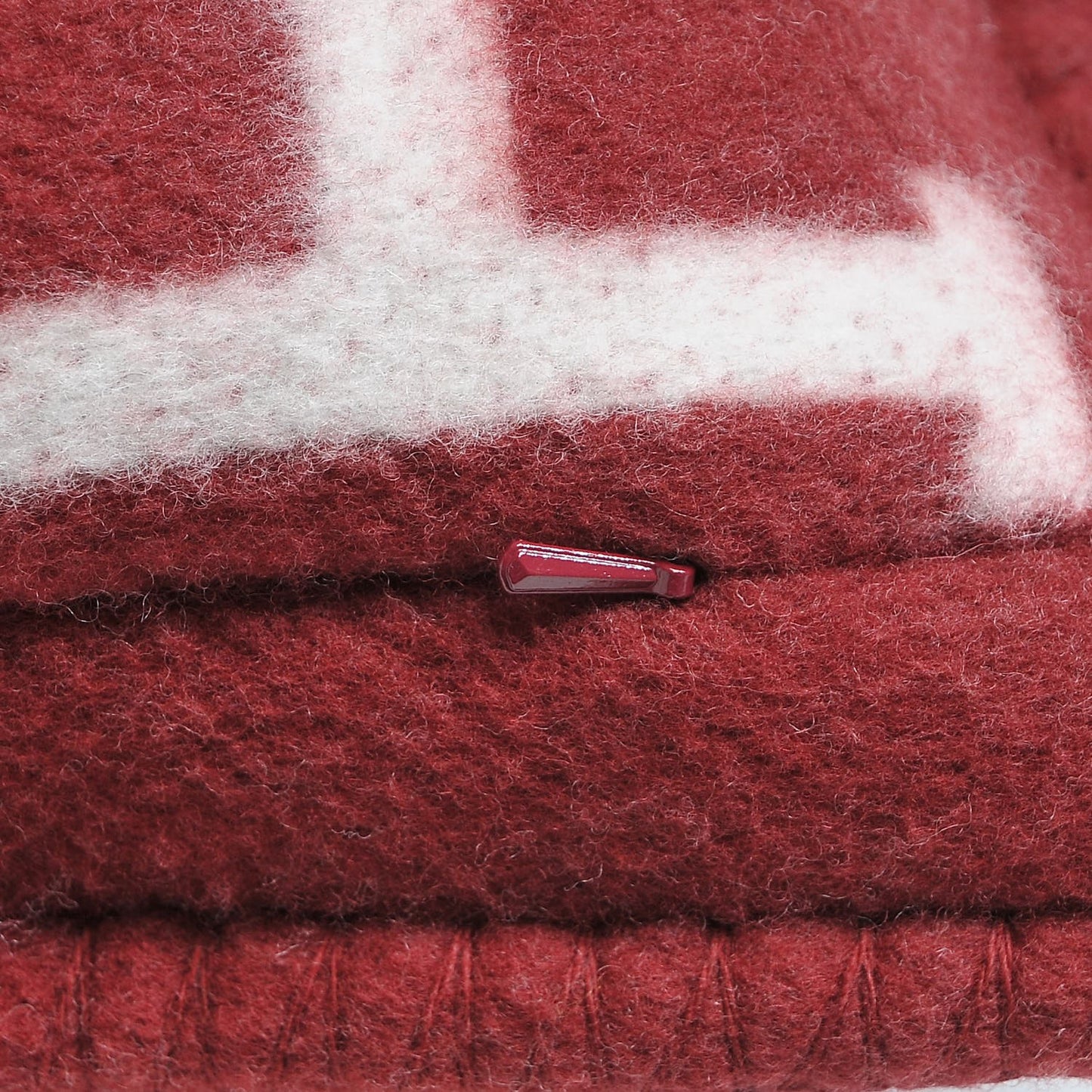 Wool Cashmere Avalon III Pillow PM Ecru Rouge