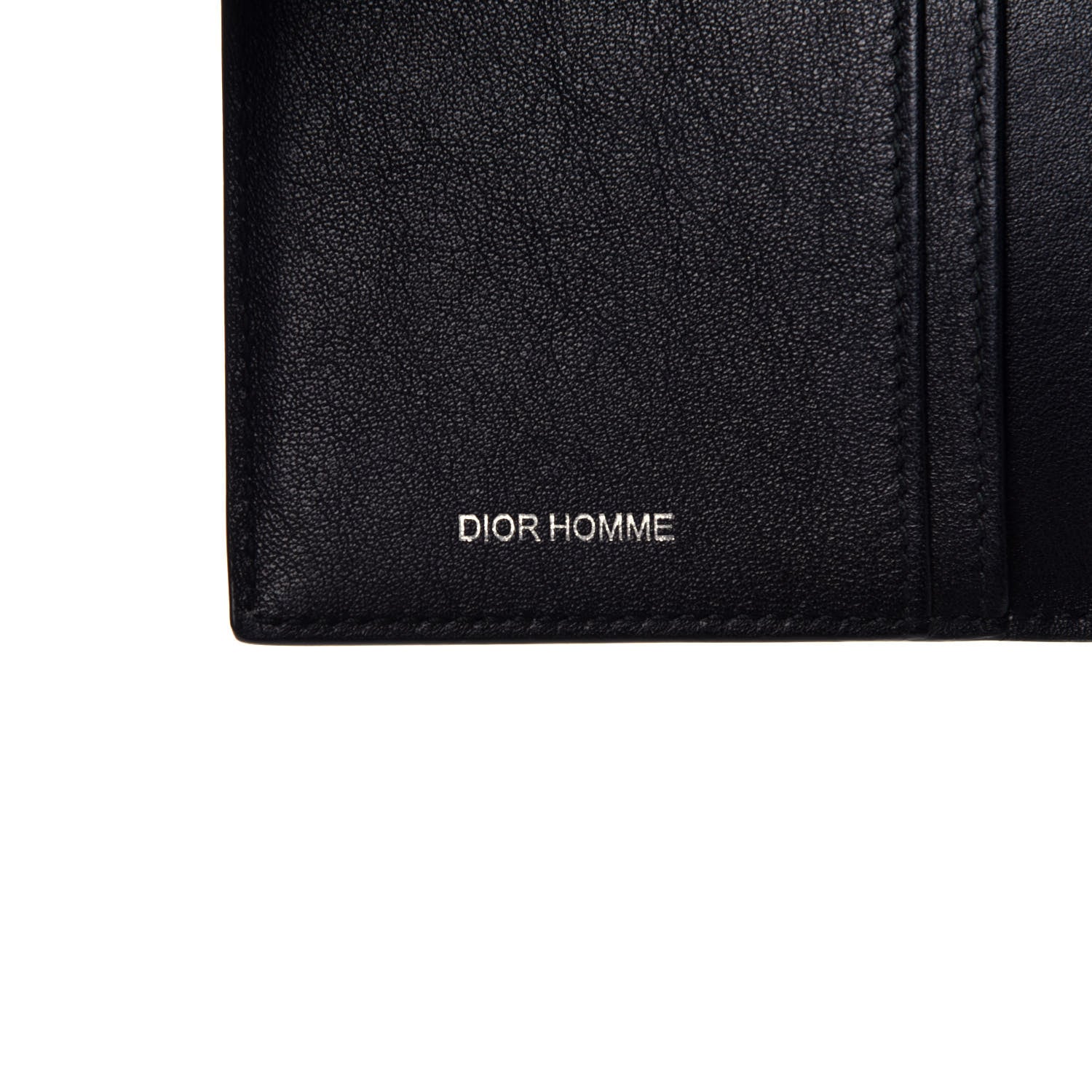 Christian Dior HOMME Metallic Calfskin Bi-Fold Card Holder Silver 6 of 7