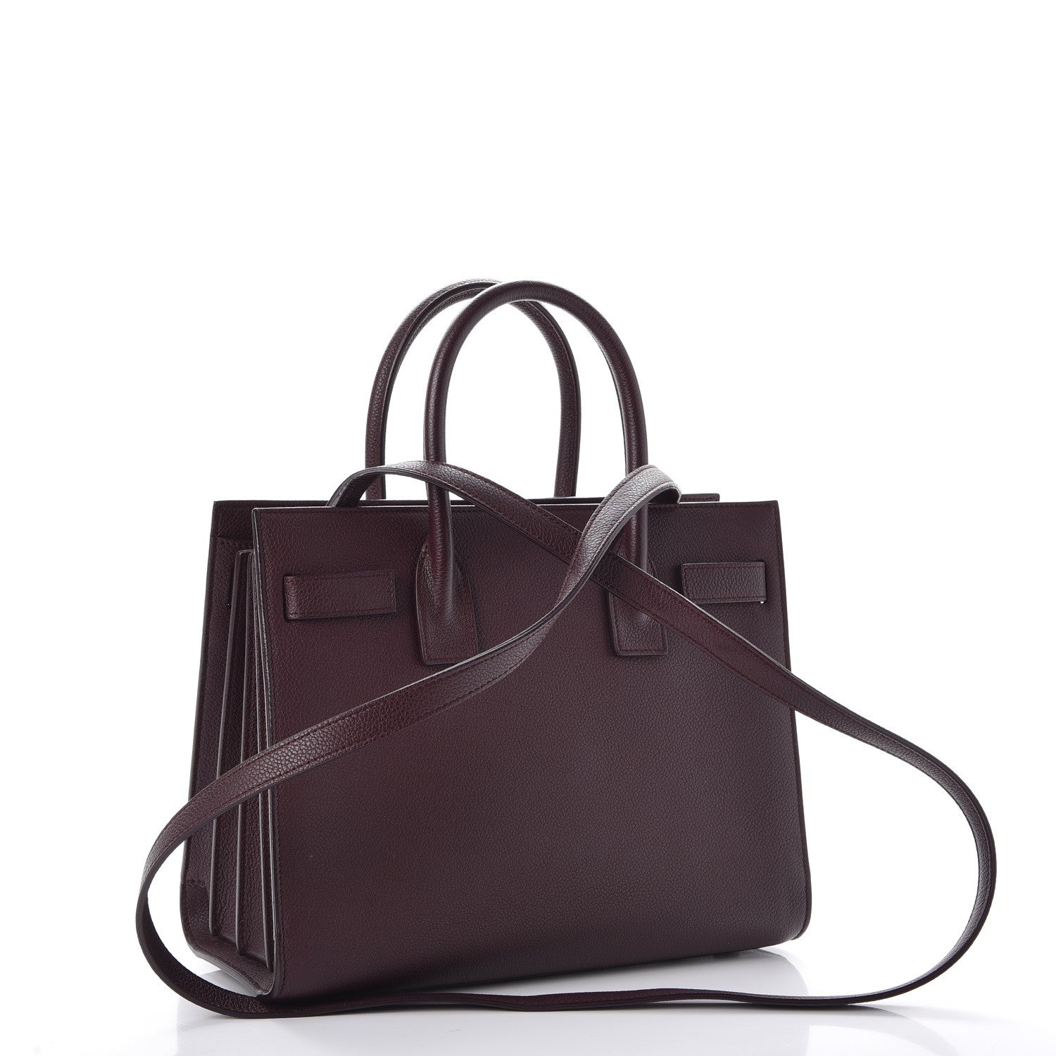 Saint Laurent Grained Calfskin Baby Sac De Jour Bordeaux 3 of 8
