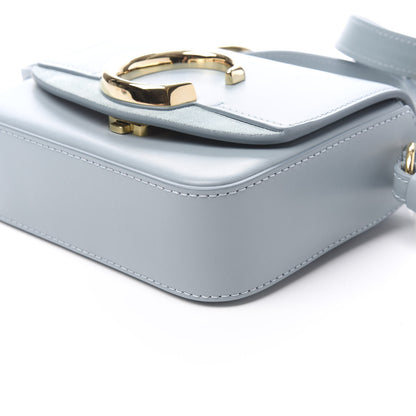 Chloe Shiny Calfskin Suede Mini C Double Carry Cloudy Blue 9 of 9