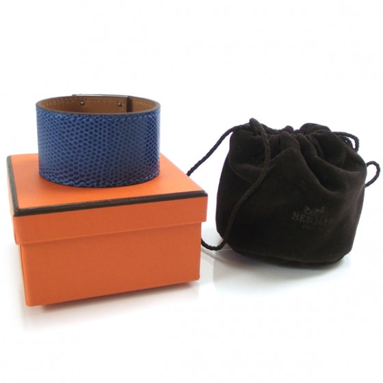 Lizard Kelly Dog Bracelet Mykonos Bleu