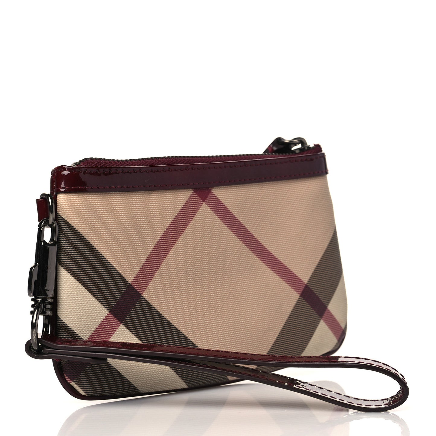 Supernova Check Wristlet Berry Red