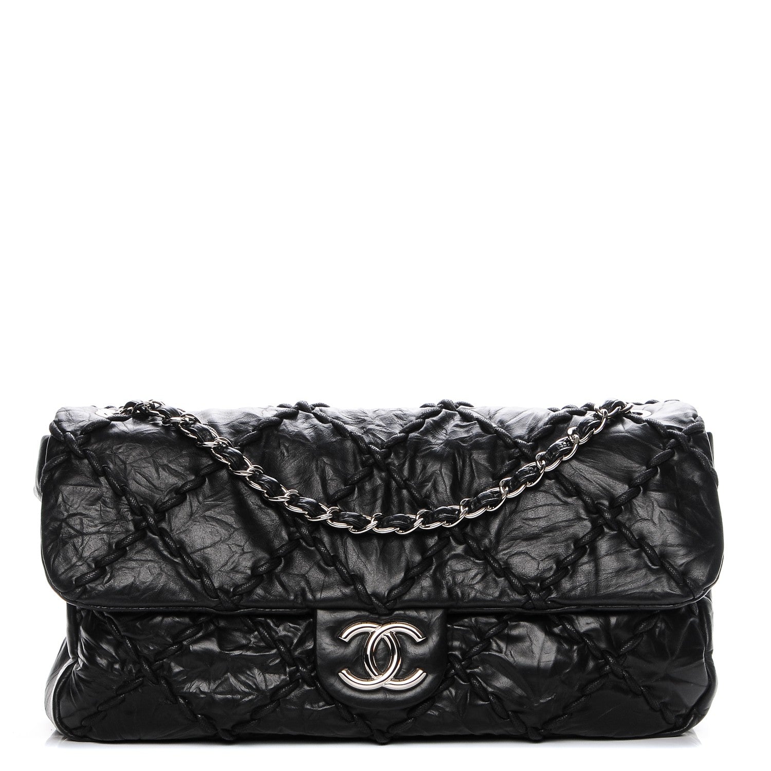 Chanel Calfskin Ultra Stitch Oversize Flap Black 1 of 7