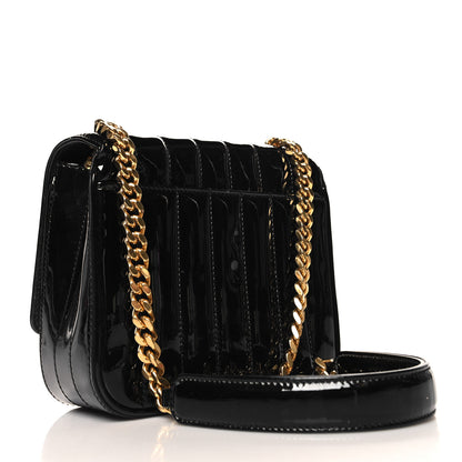 Saint Laurent Patent Matelasse Monogram Small Vicky Chain Bag Black 3 of 12