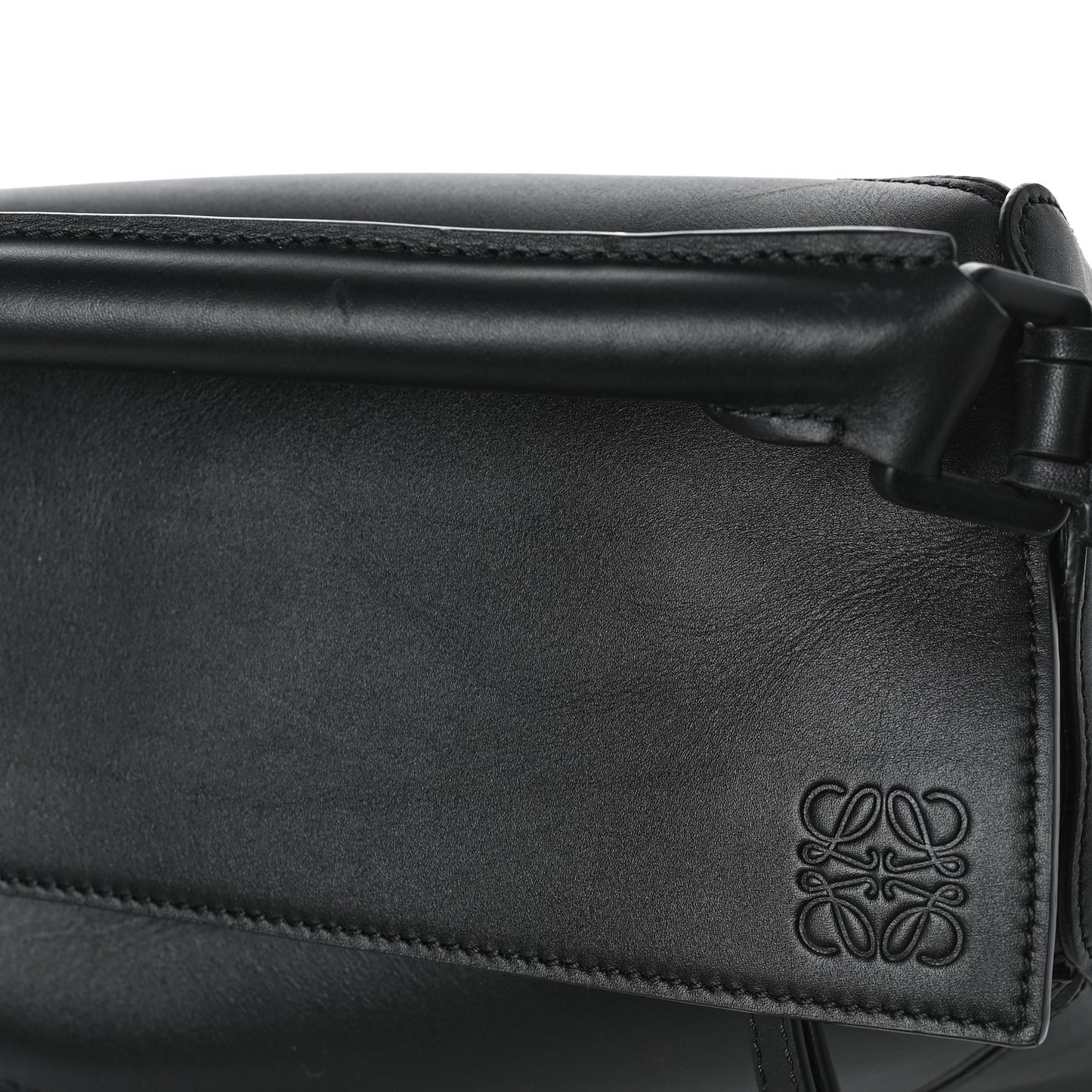 Satin Calfskin Puzzle Bag Black