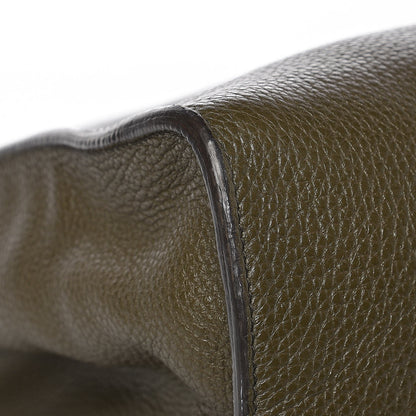 Prada Vitello Daino Tote Dark Green 9 of 11