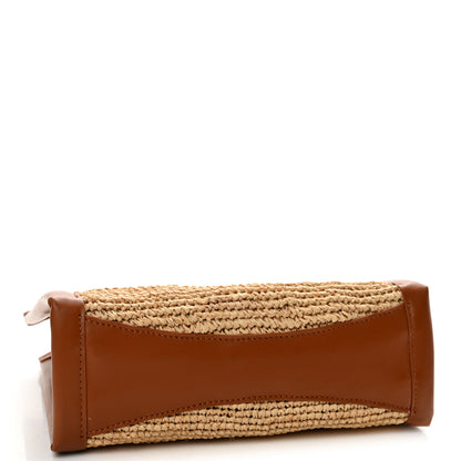 Christian Louboutin Raffia Calfskin Mini By My Side Tote Natural Cuoio 4 of 12