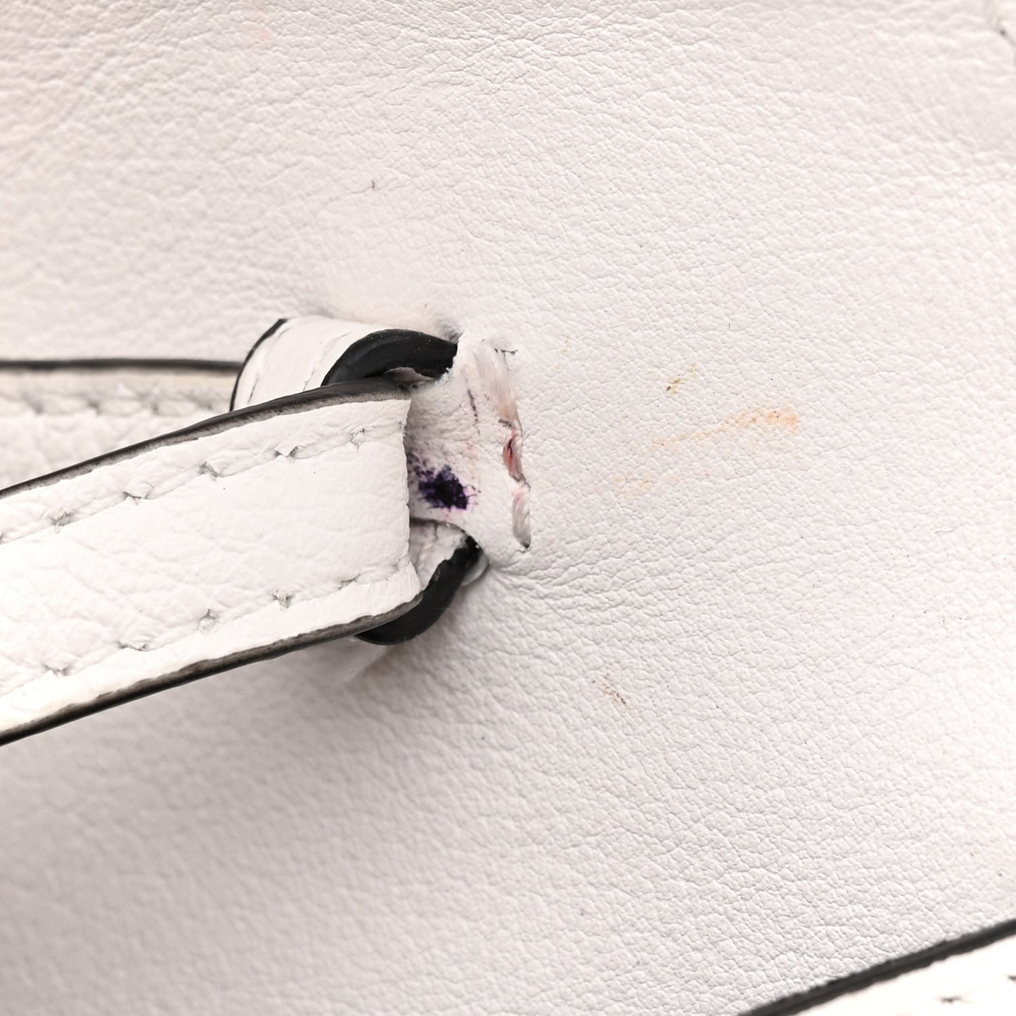 Grained Calfskin La Medusa Crossbody Bag White
