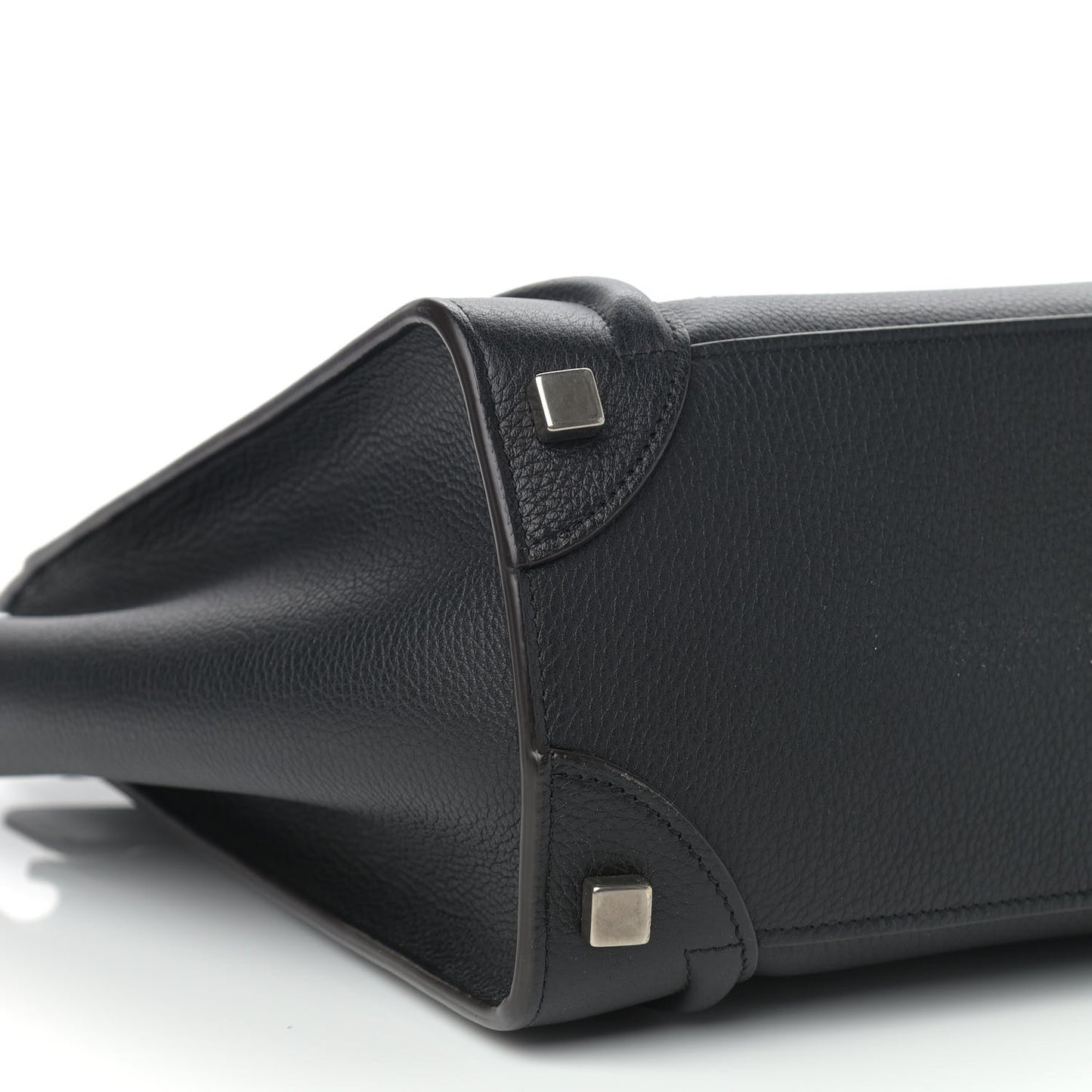 Drummed Calfskin Micro Luggage Black
