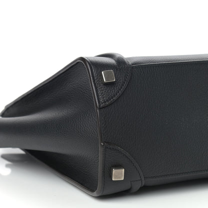 Celine Drummed Calfskin Micro Luggage Black 8 of 14
