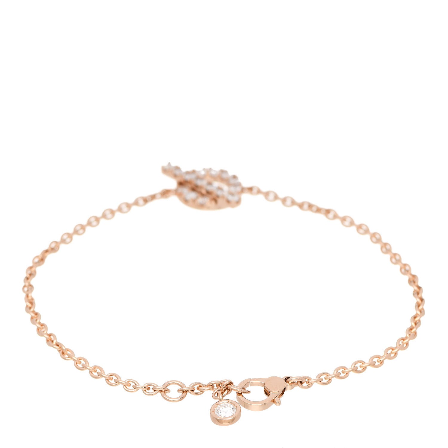 Hermes 18K Rose Gold Diamond Finesse Bracelet ST 2 of 4