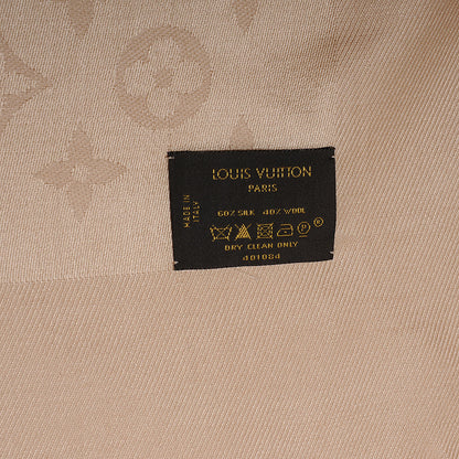 Louis Vuitton Silk Wool Monogram Shawl Nude 5 of 5