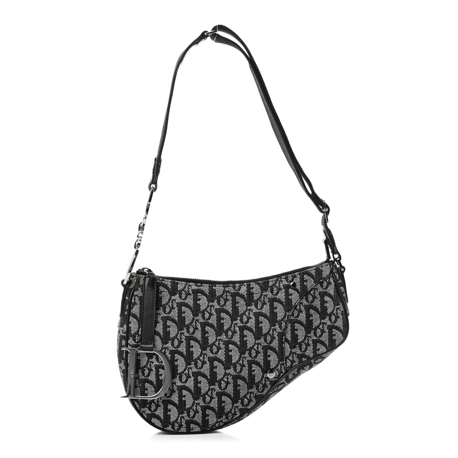 Christian Dior Monogram Saddle Pochette Black 1 of 7