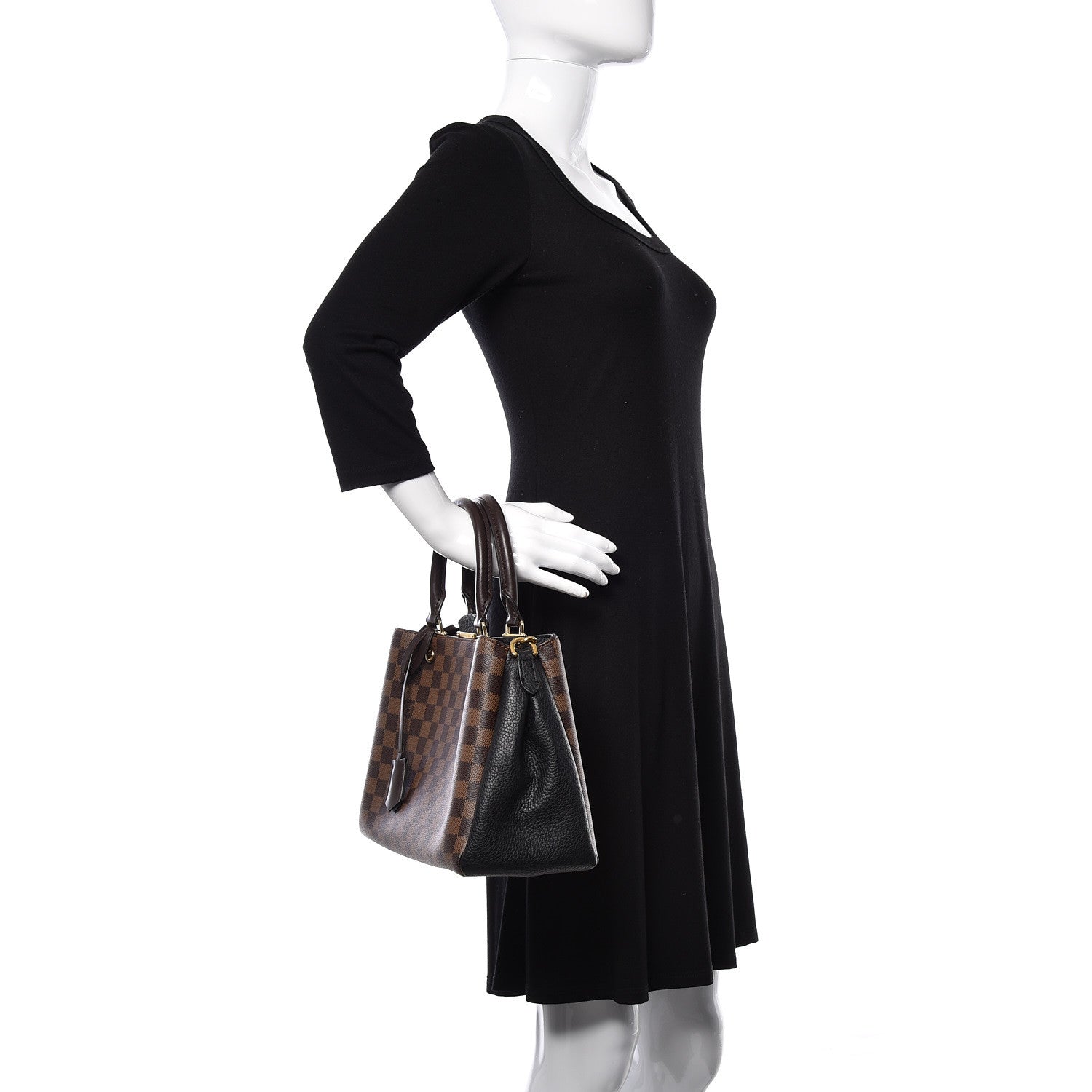 Louis Vuitton Damier Ebene Cuir Taurillon Brittany Black 2 of 11
