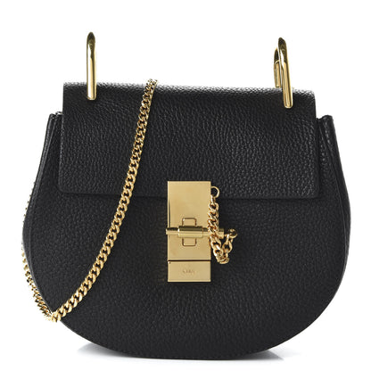 Chloe Grained Lambskin Mini Drew Shoulder Bag Black 1 of 11