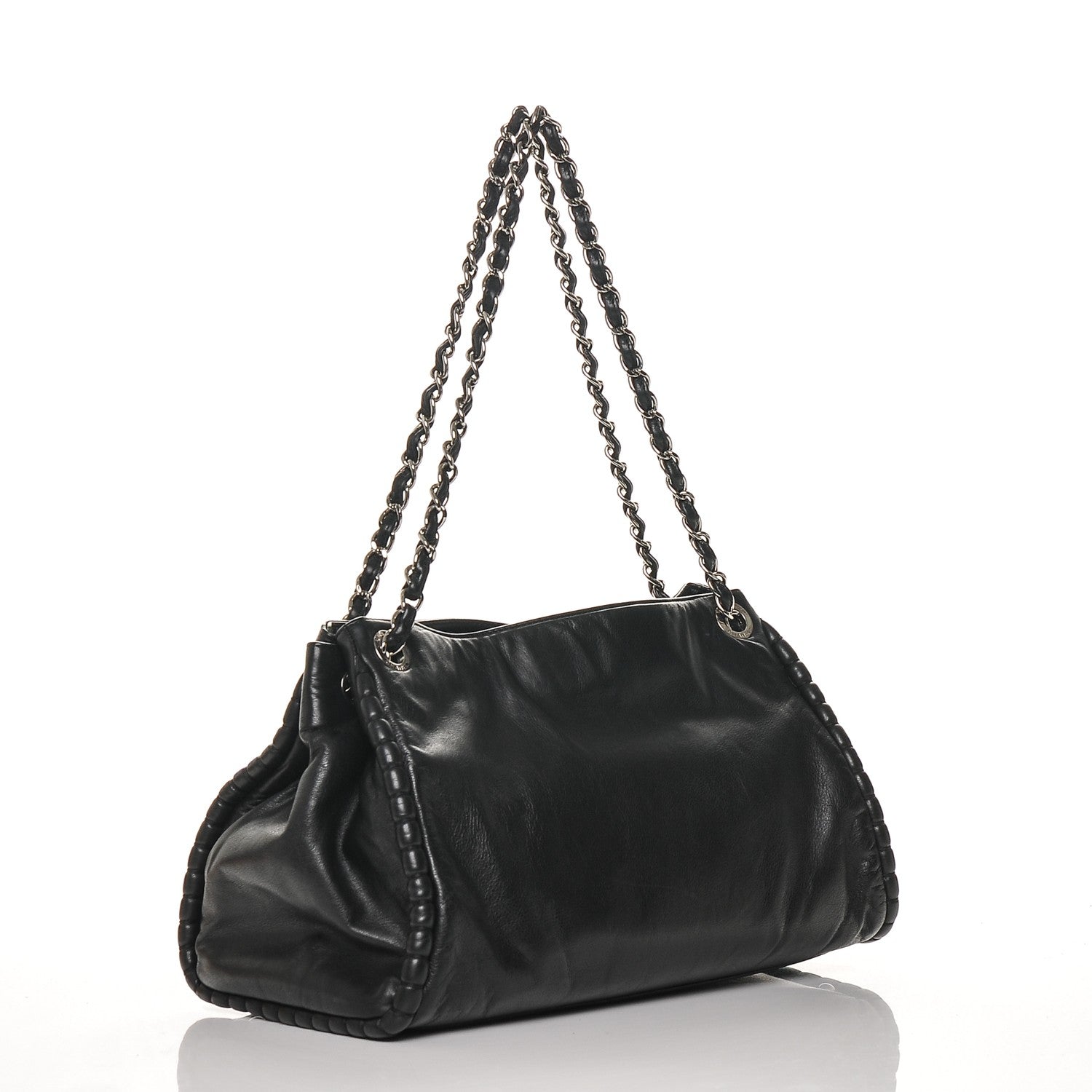 Chanel Calfskin Coco Bengal Open Accordion Tote Black 3 of 7