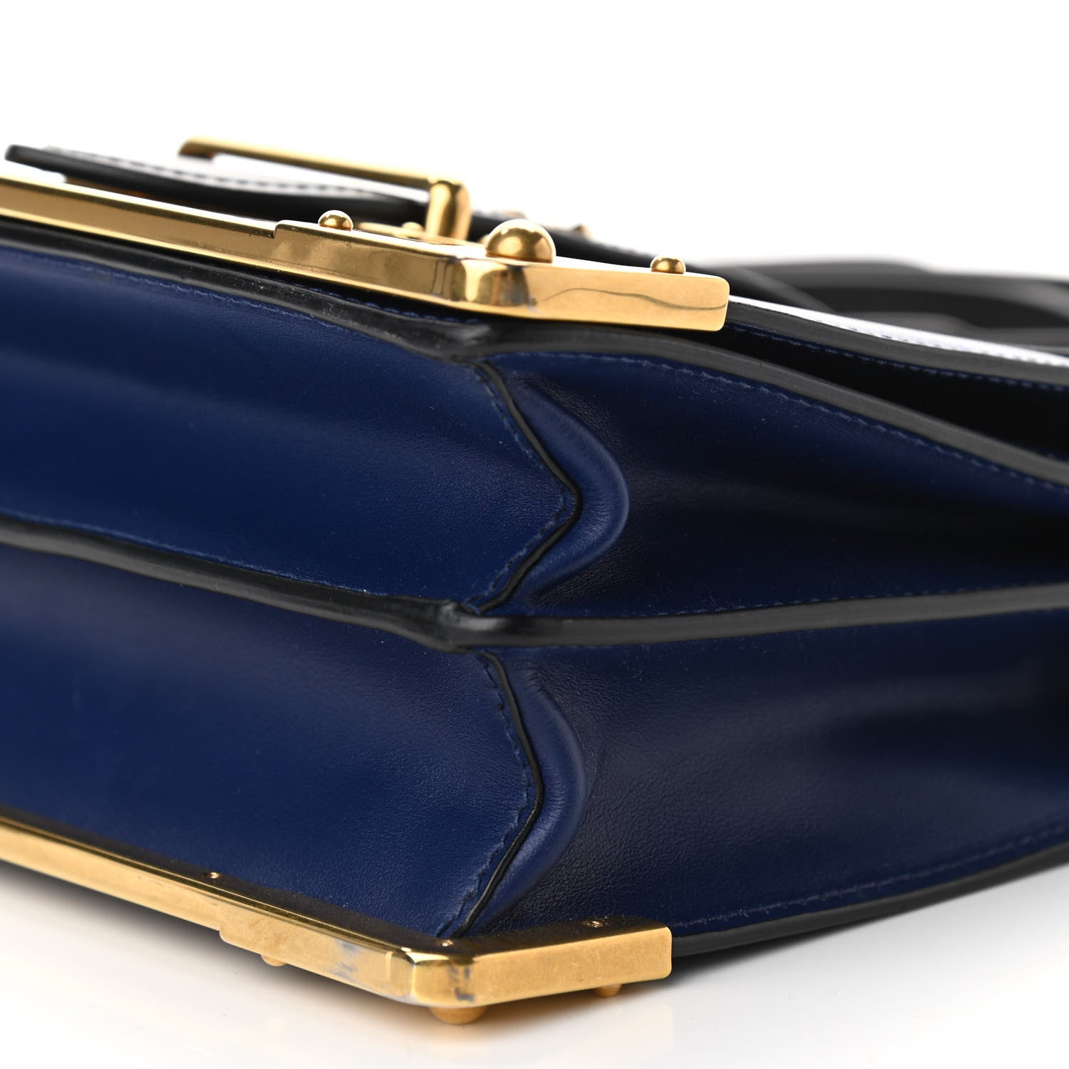 Prada City Calf Saffiano Cahier Bag Bluette Black 8 of 12