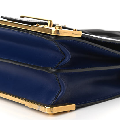 Prada City Calf Saffiano Cahier Bag Bluette Black 8 of 12